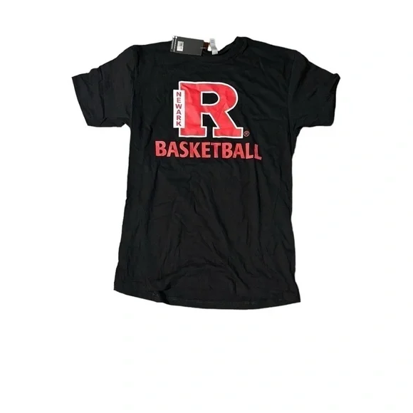 NEW Rutgers Basketball Men’s Short Sleeve T Shirt Black Red NWT Size Medium - Picture 2 of 9